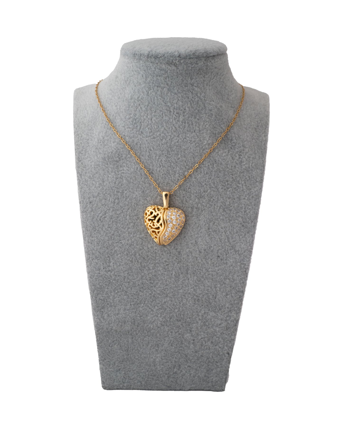 ICED-OUT BROKEN HEART PENDANT