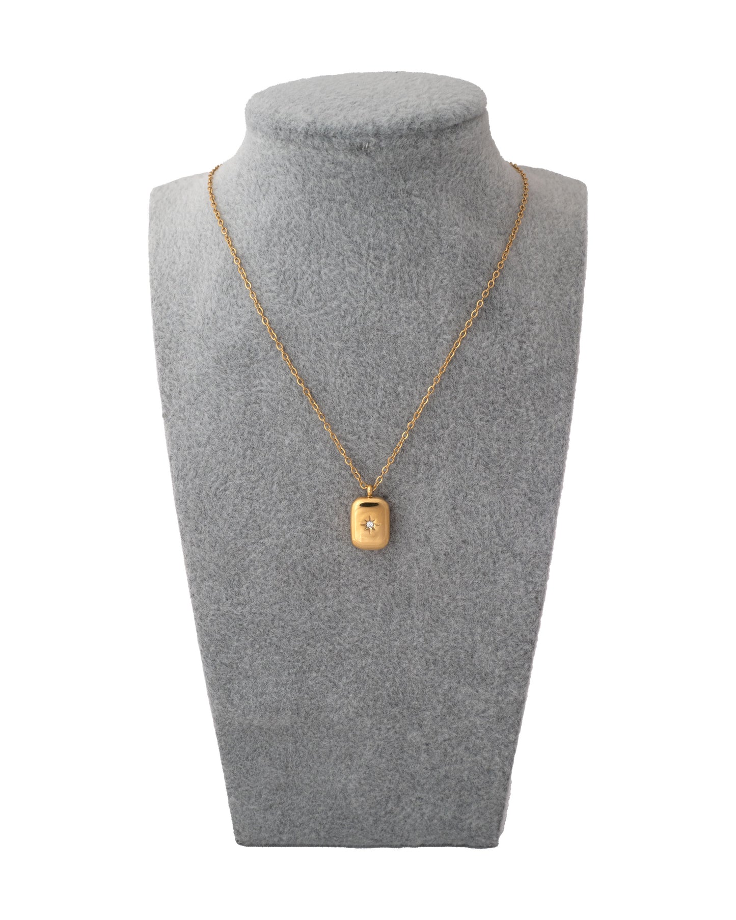 18KT GOLD PLATED WATERPROOF GOLD BAR WITH MOISSANITE - GIA