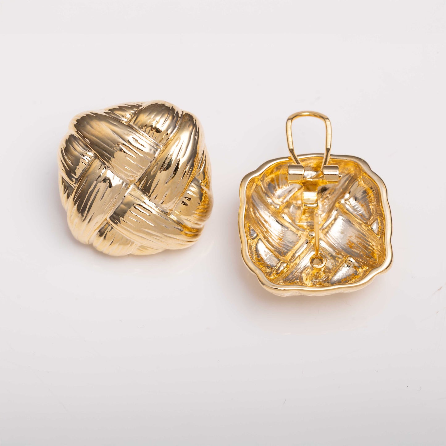 18KT GOLD PLATED SOLID GOLD STUDS - RIHANNA