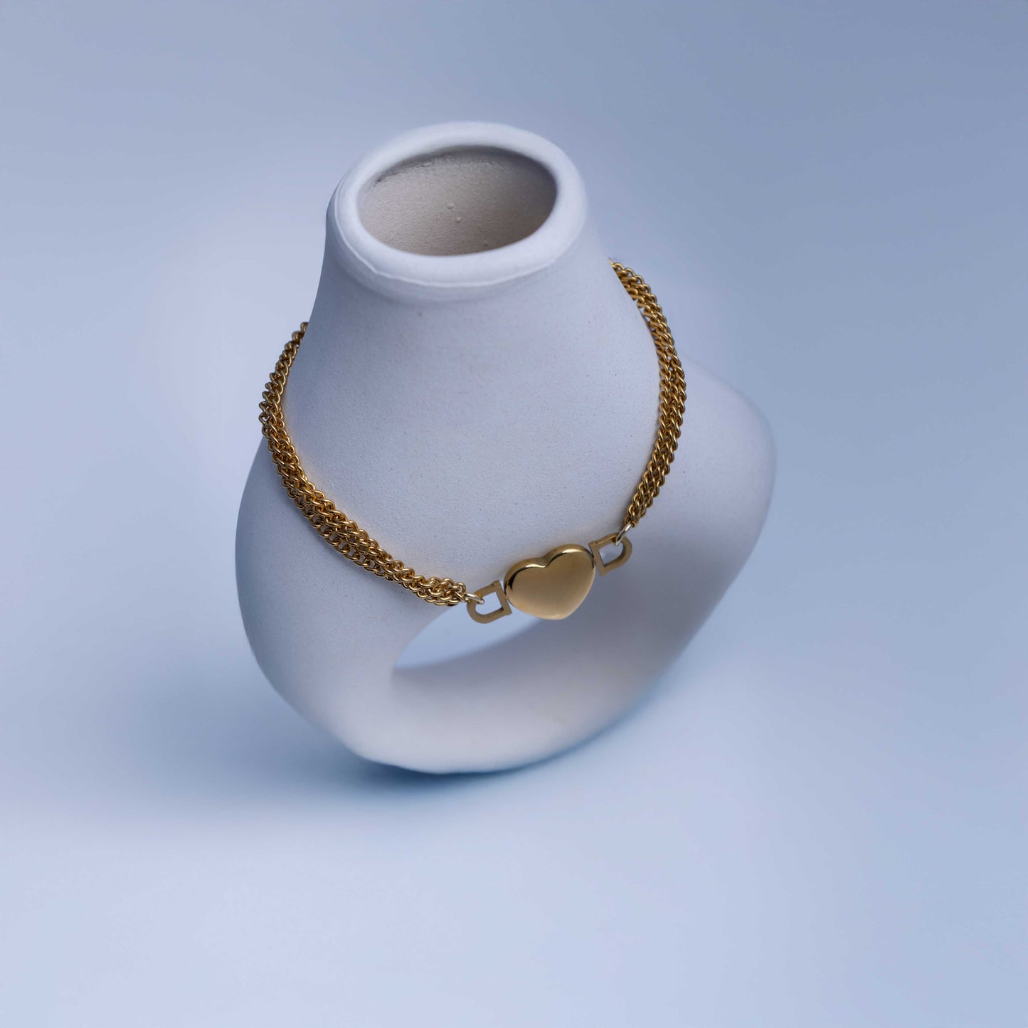 18KT GOLD PLATED LAYERED HEART - JENNA