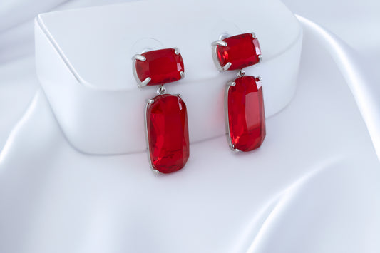 GLOSSY RECTANGLE EARRINGS