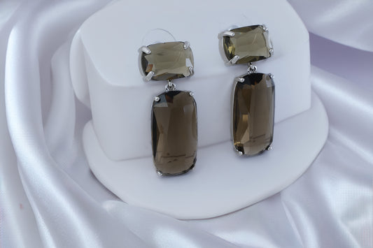 GLOSSY RECTANGLE EARRINGS