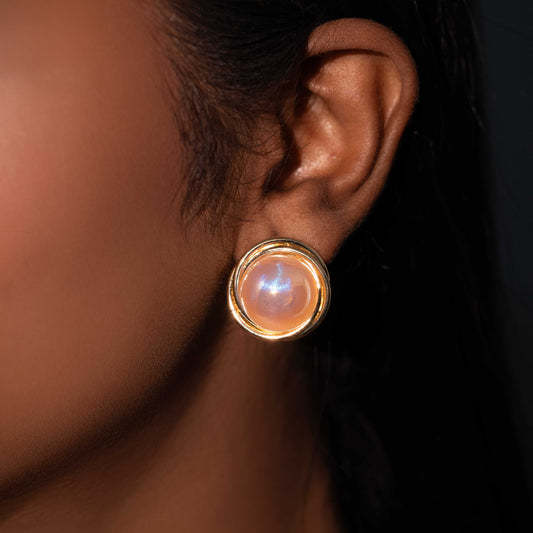 18KT GOLD PLATED PEACH PEARL - DIANA