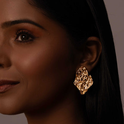 18KT GOLD PLATED VINTAGE STUD - ANNE