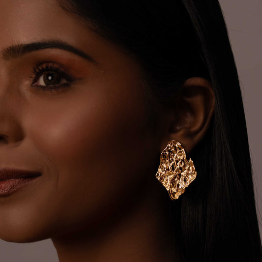 18KT GOLD PLATED VINTAGE STUD - ANNE