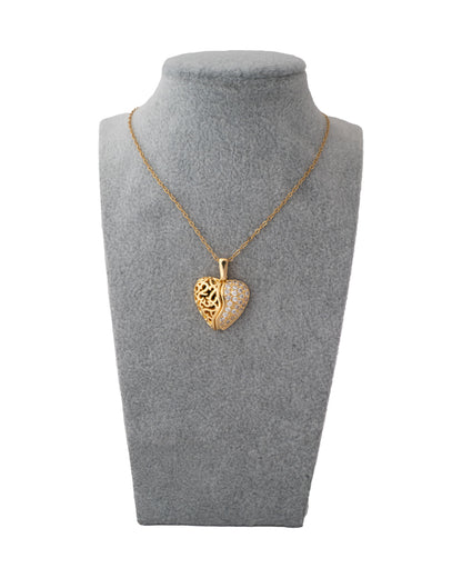 ICED-OUT BROKEN HEART PENDANT
