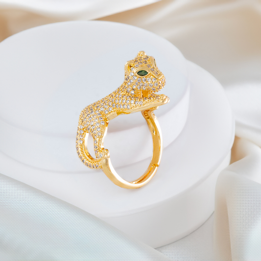 RESTING JAGUAR RING