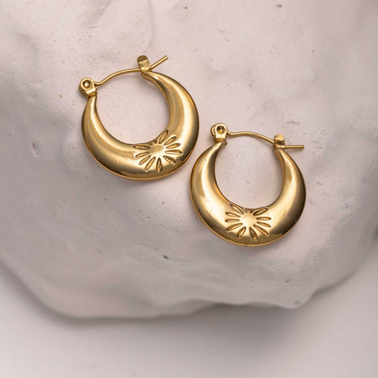 18KT GOLD PLATED FLOWER DESIGN DAILY WEAR BALI - ROSE