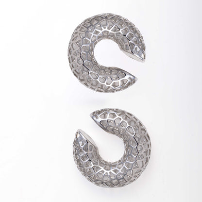 RHODIUM PLATED CHUNKY EARCUFFS - TARA