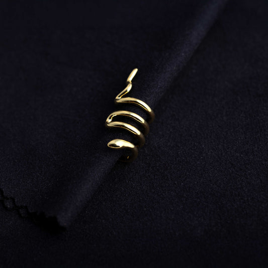 18KT GOLD PLATED ELEGANT SNAKE EARCUFF - LEAH